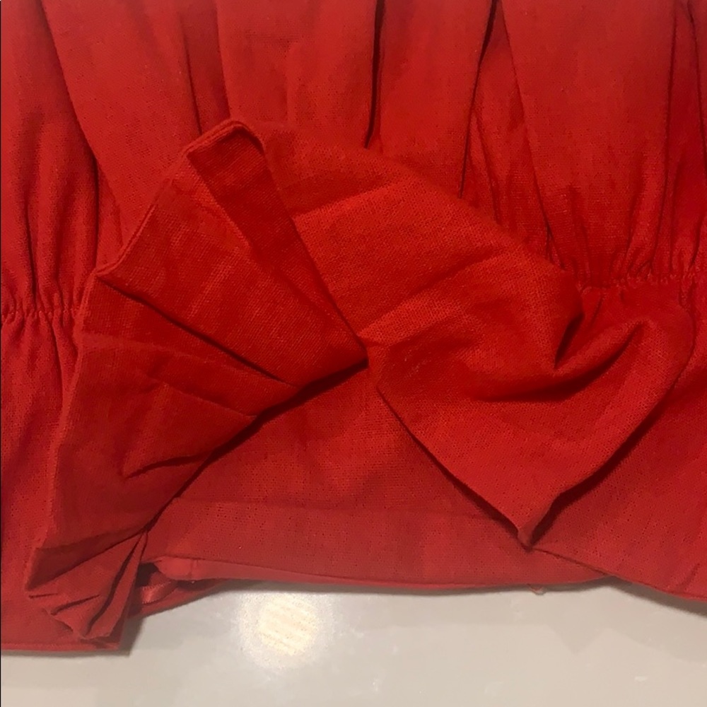 Red strapless top - Picture 3 of 5